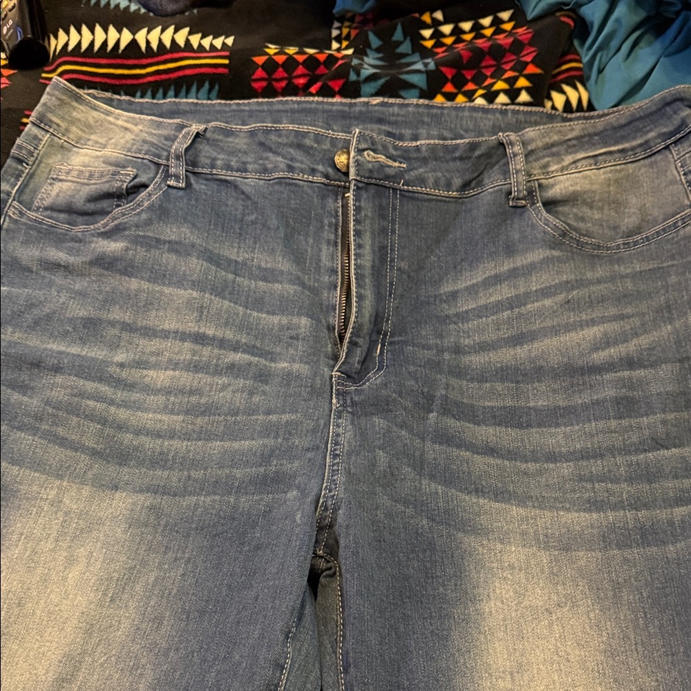 NWOT Crazy Train Classic Blue Flare Leg Jeans